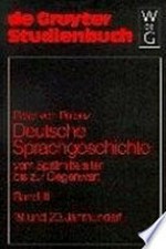 Deutsche Sprachgeschichte vom Spätmittelalter bis zur Gegenwart: 3. 19. und 20. Jahrhundert