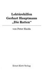 Lektürehilfen Gerhart Hauptmann "Die Ratten"