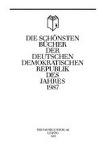 ¬Die¬ schönsten Bücher der Deutschen Demokratischen Republik 1987