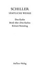 Sämtliche Werke in zehn Bänden [Band 03] Don Karlos ...