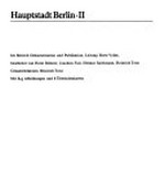 ¬Die¬ Bau- und Kunstdenkmale in der DDR: Hauptstadt Berlin ; II