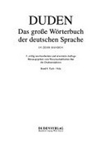 Duden, das grosse Wörterbuch der deutschen Sprache 09: Tach - Vida