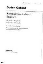 Duden-Oxford Kompaktwörterbuch Englisch: deutsch-englisch ; englisch-deutsch