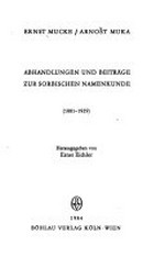 Abhandlungen und Beiträge zur sorbischen Namenkunde (1881-1929)