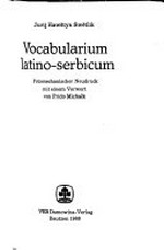 Vocabularium latino-serbicum