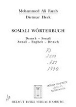 Somali-Wörterbuch: deutsch-Somali, Somali-englisch-deutsch