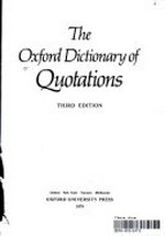 ¬The¬ Oxford dictionary of quotations