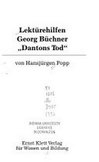 Lektürehilfen Georg Büchner, "Dantons Tod"