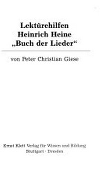 Lektürehilfen Heinrich Heine "Buch der Lieder"