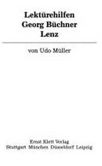 Lektürehilfen Georg Büchner, Lenz