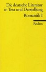 ¬Die¬ deutsche Literatur: Romantik I