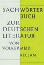 Sachwörterbuch zur deutschen Literatur