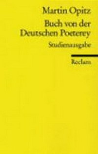 Buch von der deutschen Poeterey (1624)