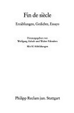 Fin de siècle: Erzählungen, Gedichte, Essays