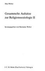 Gesammelte Aufsätze zur Religionssoziologie II