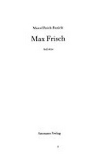 Max Frisch: Aufsätze