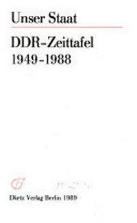 Unser Staat: DDR-Zeittafel 1949-1988