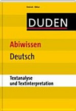 Abiwissen Deutsch: Textanalyse und Textinterpretation