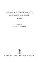 Quellen zur Geschichte der Niederlausitz 2. Teil