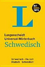 Langenscheidt Universal-Wörterbuch Schwedisch: Schwedisch-Deutsch ; Deutsch-Schwedisch