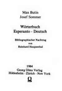 Wörterbuch Esperanto-Deutsch