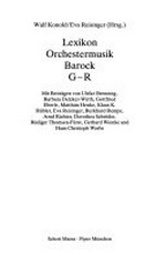 Lexikon Orchestermusik Barock: G - R