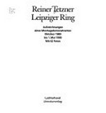 Leipziger Ring: Aufzeichnungen eines Montagsdemonstranten, Oktober 1989 bis 1. Mai 1990