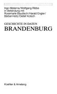 Geschichte in Daten - Brandenburg