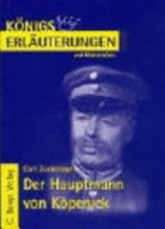 Erläuterungen zu Carl Zuckmayer, Der Hauptmann von Köpenick