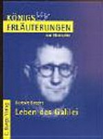 Erläuterungen zu Bertolt Brecht, Leben des Galilei: Band 293