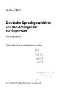 Deutsche Sprachgeschichte: ein Studienbuch