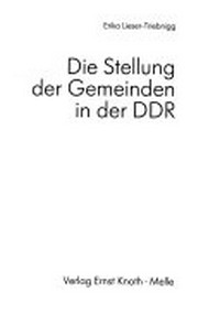 ¬Die¬ Stellung der Gemeinden in der DDR