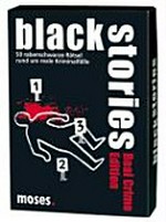 Black Stories Für 2 Spieler. - Ab 12 Jahre. - Spieldauer: ca. 20 Minuten: 50 rabenschwarze Rätsel rund um reale Kriminalfälle ; Real Crime Edition
